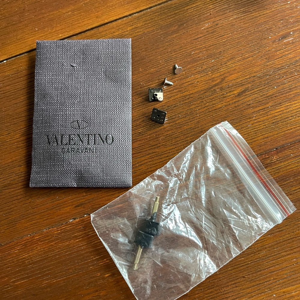 Valentino Garavani Stud Set replacement gunmetal and heel taps